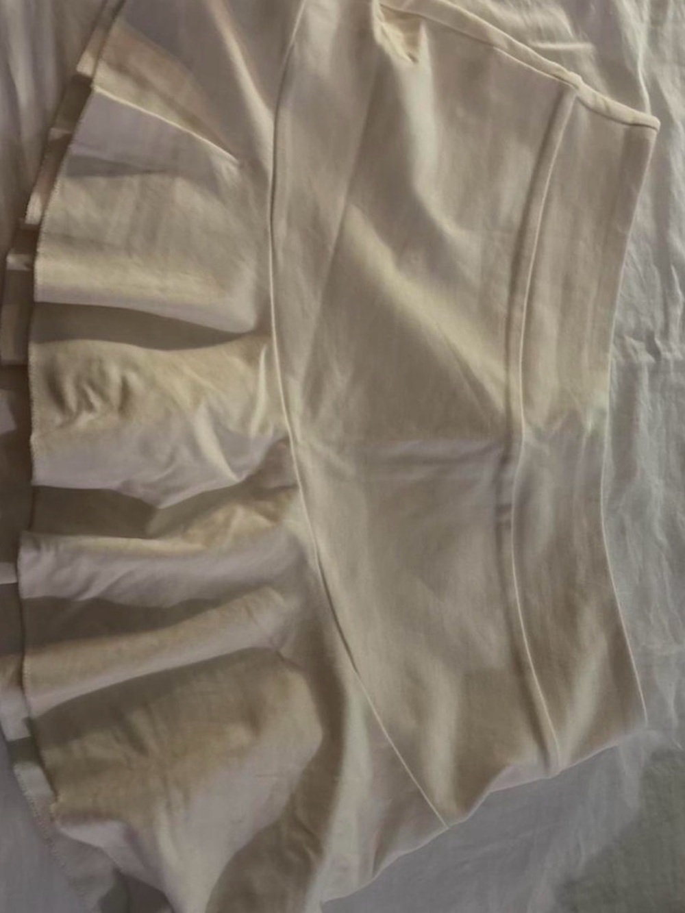 Forever 21 Cream Ruffle Mini Skirt